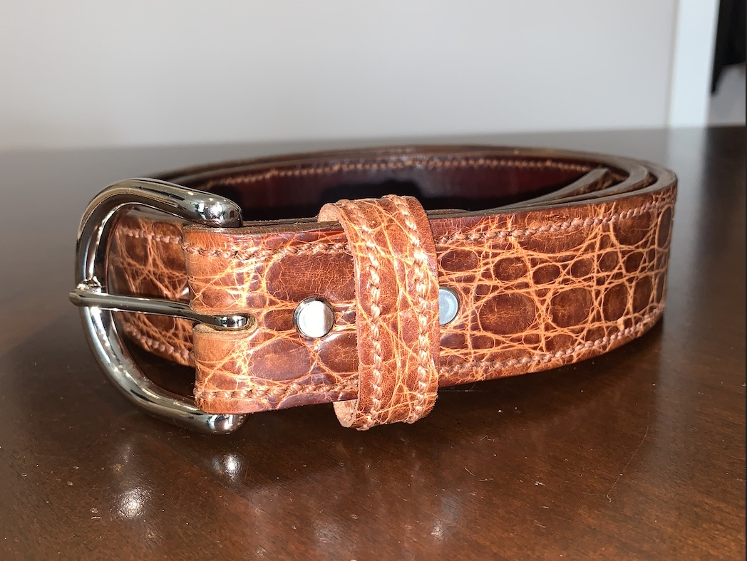 Handmade leather belt