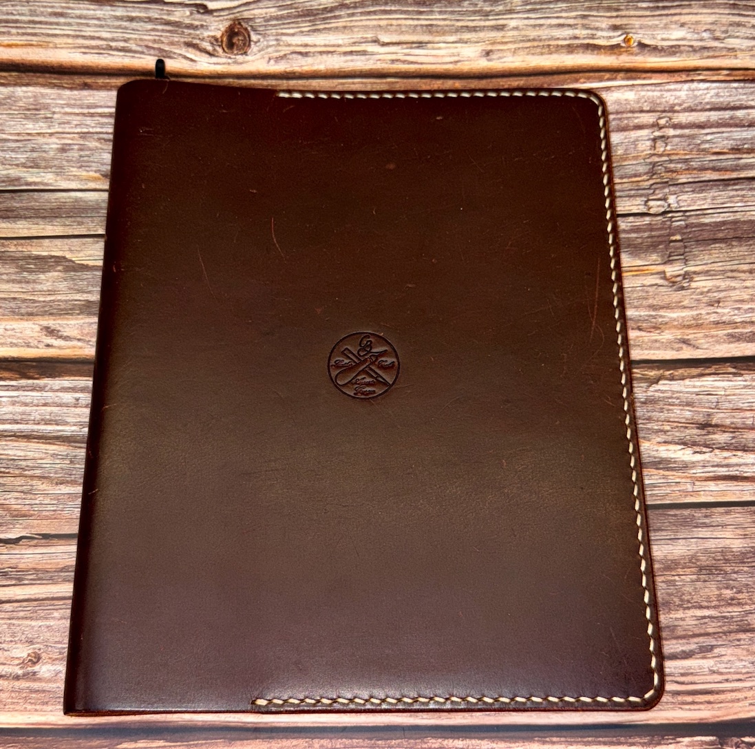 Handmade leather padfolio