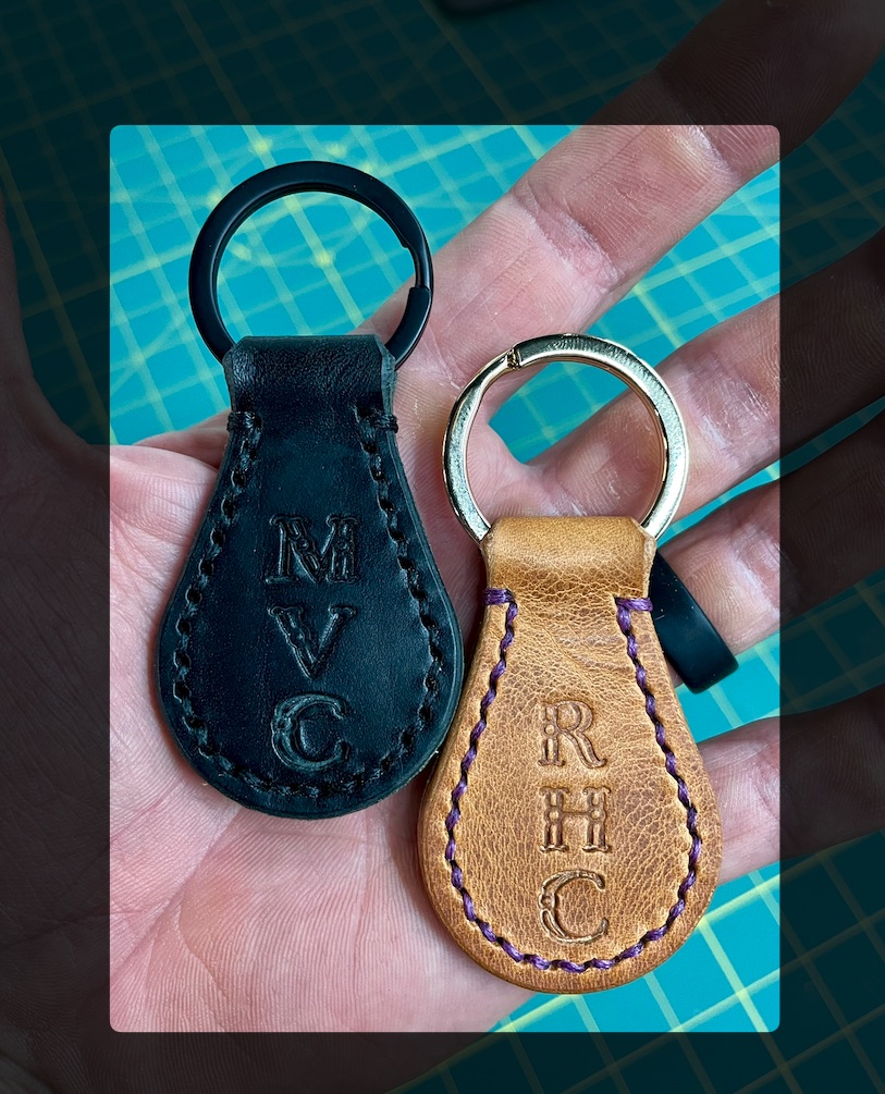 Handmade leather keychains