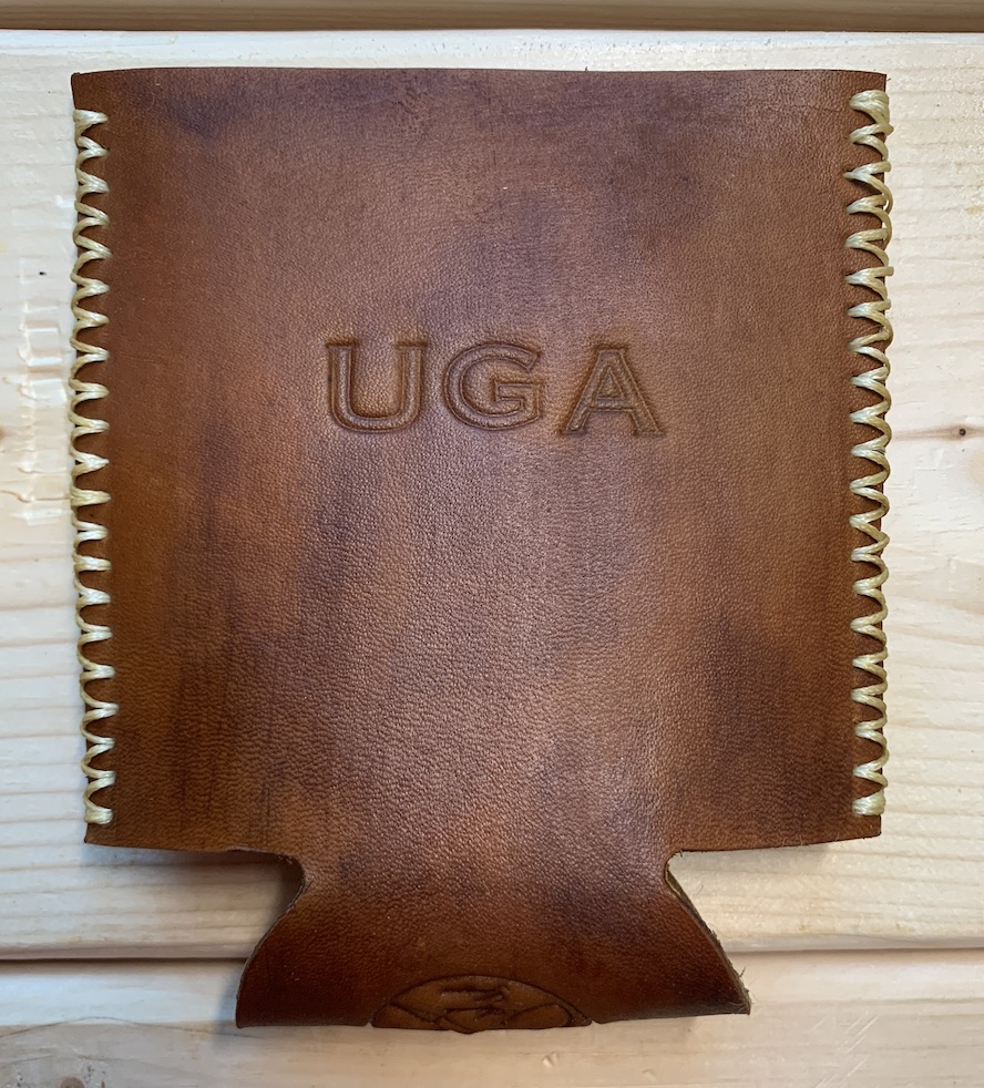 Handmade leather koozie